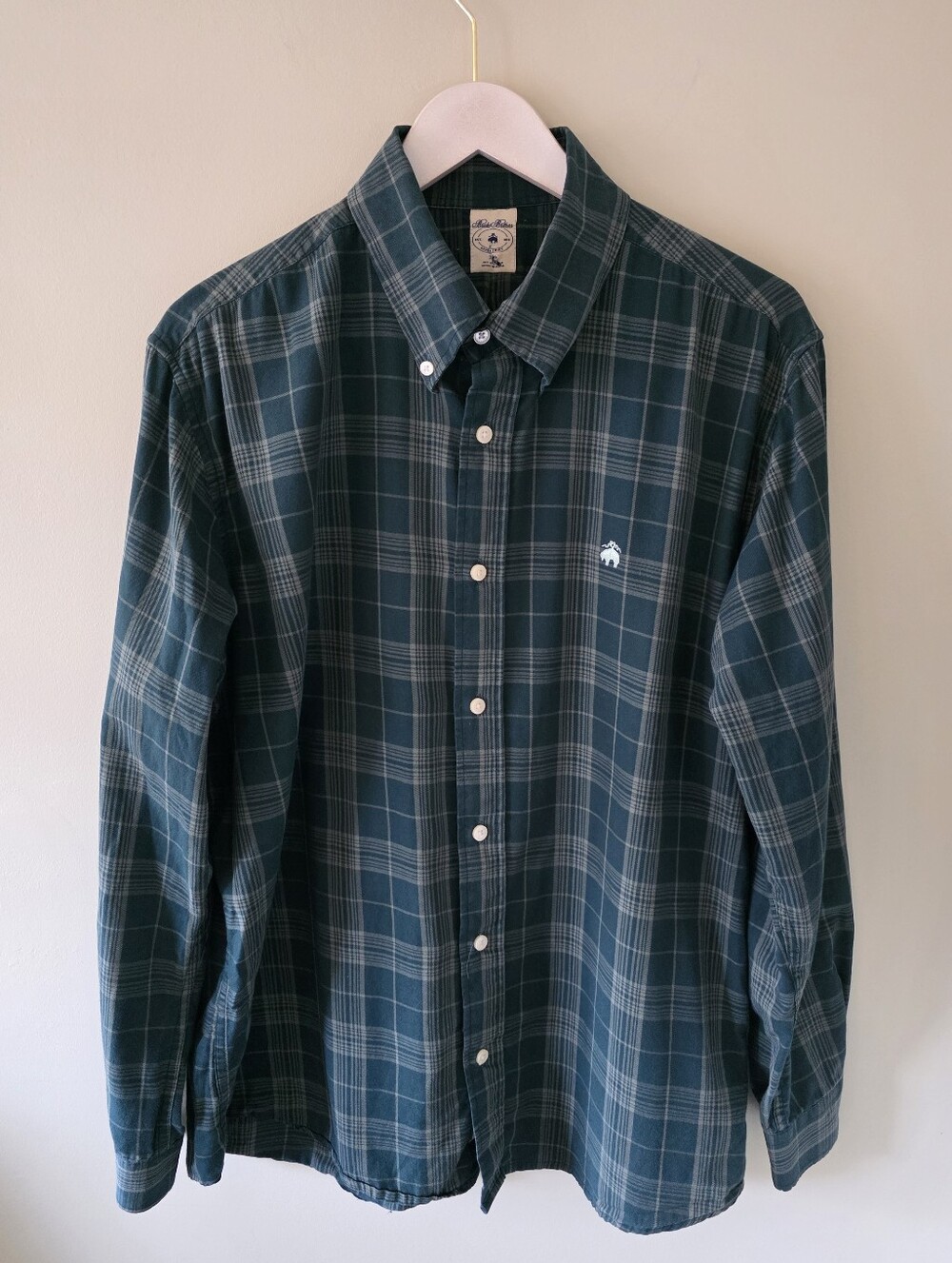 Brooks Brothers L Old Money Heritage Academic Plaid Supima Button Down Shirt
